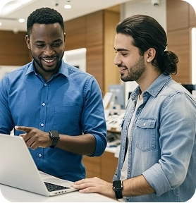 Equipe conversando sobre vendas